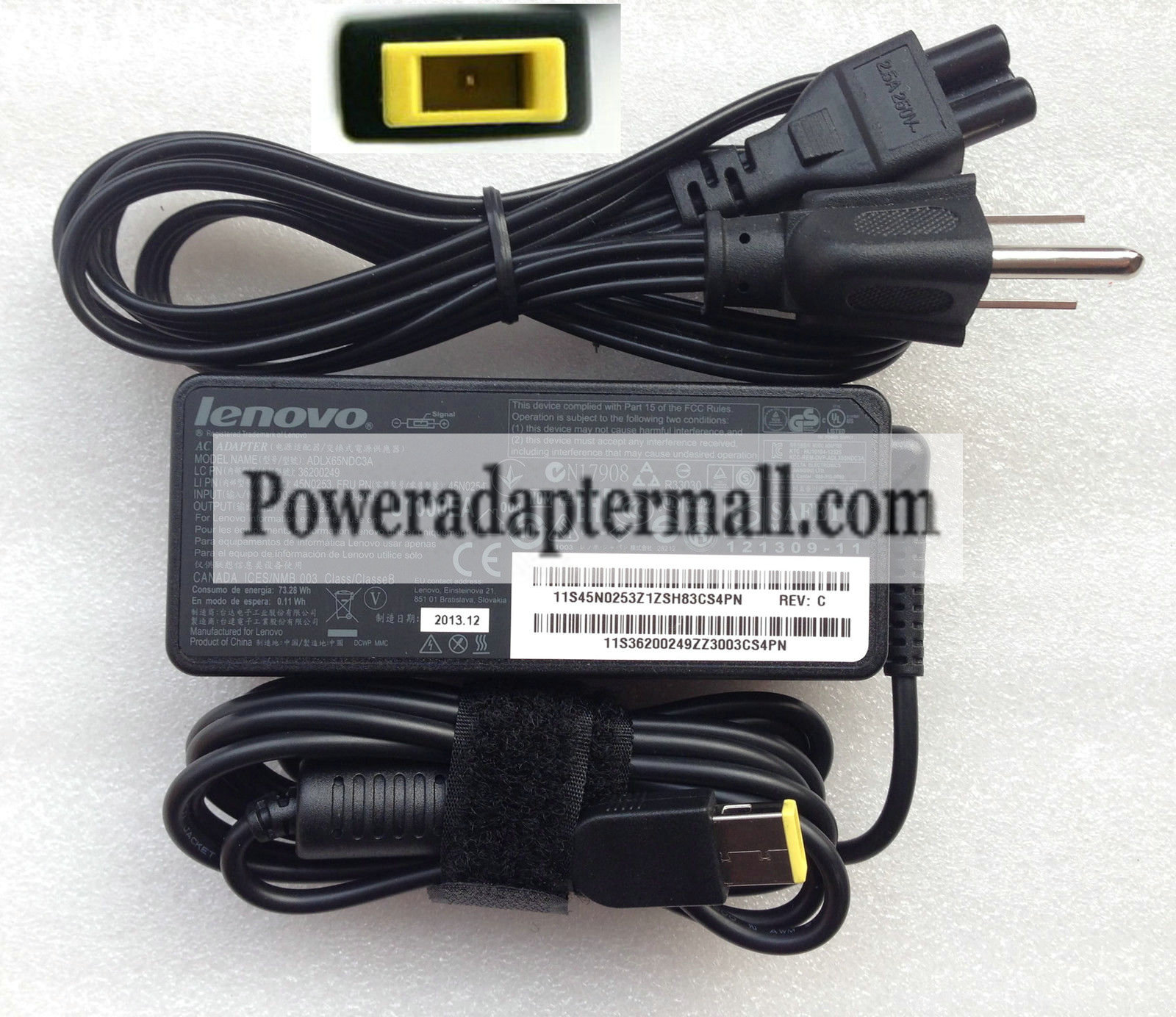 20V 3.25A Lenovo 45N0260 45N0262 45N0264 AC Adapter charger